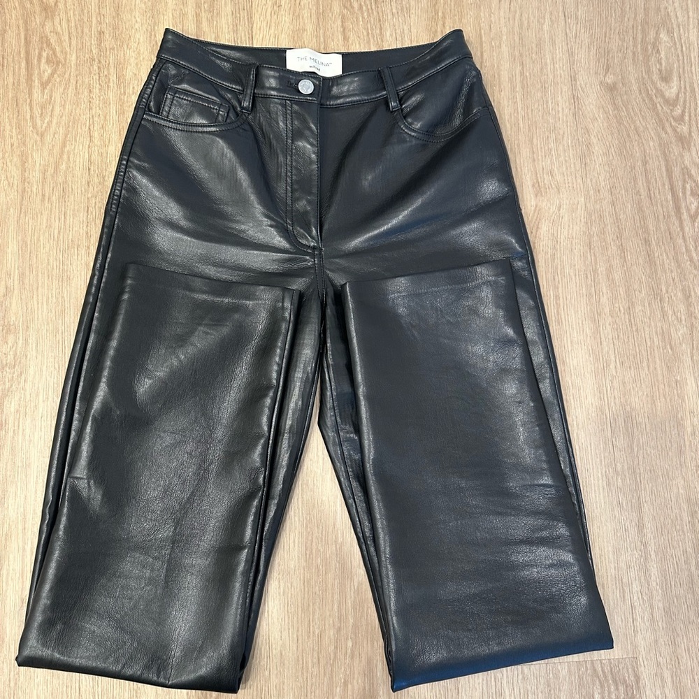 Wilfred Black Leather Trousers
